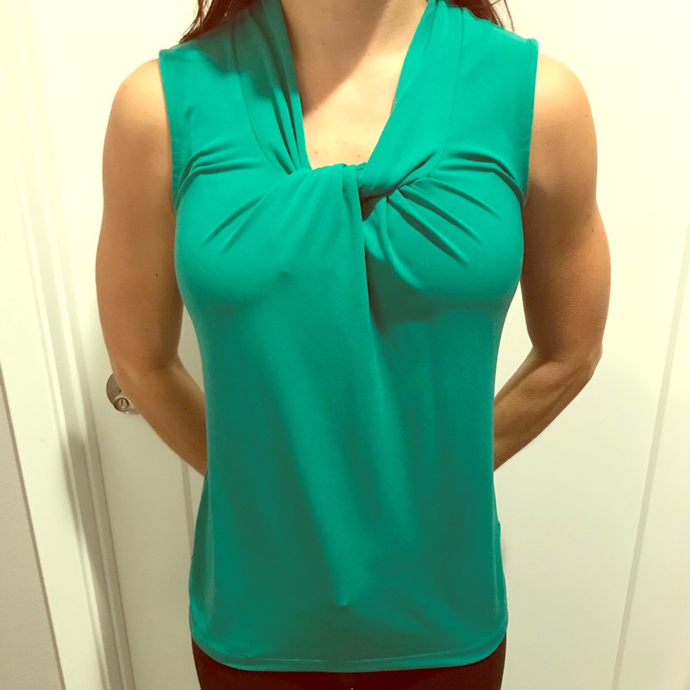 Banana republic twist dress top emerald green